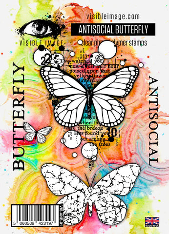 Visible Image - Antisocial Butterfly - A6 Stamp Set