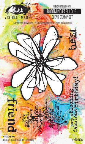 Visible Image - Blooming Fabulous 4in x 6in Stamp Set
