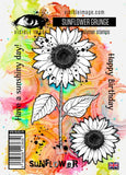 Visible Image Sunflower Grunge - A6 Stamp Set