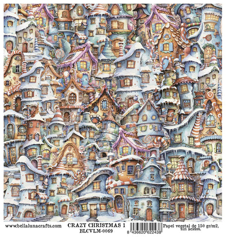 Bellaluna Crafts Crazy Christmas 12x12" Vellum 1