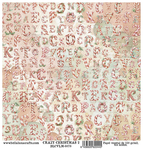 Bellaluna Crafts 12x12" Vellum Crazy Christmas 2