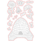 Honey Bee Stamps Vintage Hive - Honey Cuts