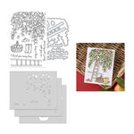 HERO ARTS IN THE ORCHARD STAMP & CUT & STENCIL BUNDLE FROM THE I PICK YOU COLLECTION