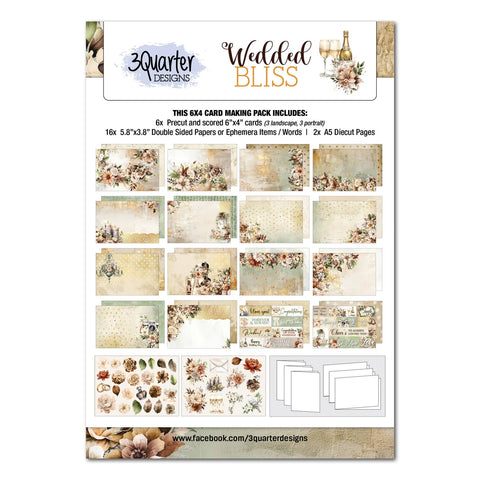 3Quarter Designs  Wedded Bliss 6x4 Card Pack