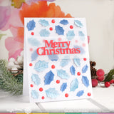 Waffle Flower Merry Christmas Print Die