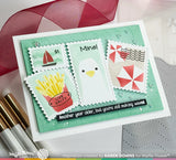 Waffle Flower Postage Collage Beach Days Stencil
