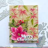 Waffle Flower Merry Christmas Print Die