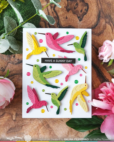 Waffle Flower x Galina Filippenko Hummingbirds Die