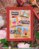 WAFFLE FLOWER X GALINA FILIPPENKO Open Book Trio Birthday Stencil