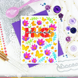 Waffle Flower Die, Overlapping Hugs Die-n-stencil