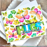 Waffle Flower Die, Overlapping Hugs Additions Combo