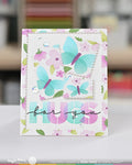 Waffle Flower Postage Collage Spring Breeze Stencil