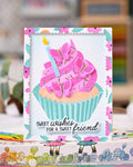 Waffle Flower Sweet Cupcake Stencil