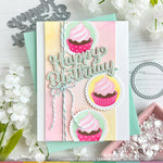 Waffle Flower Postage Cupcake Die-n-stencil