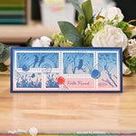 Waffle Flower Postage Collage Lake Sunset stamp