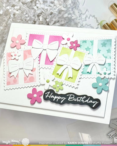 Waffle Flower Postage Collage Gifts Die