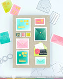 Waffle Flower Postage Collage Miniature Die-n-stencil
