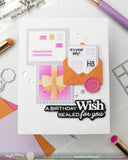 Waffle Flower Postage Collage Miniature Die-n-stencil