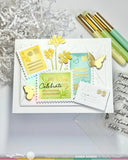 Waffle Flower Postage Collage Butterfly Silhouettes Die