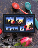 Waffle Flower Postage Collage Forest Sunset Stamp Set