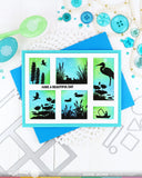 Waffle Flower Postage Collage Lake Sunset stamp