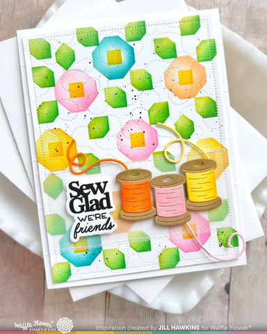 Waffle Flower x Galina Filippenko Quilted Floral Stencil