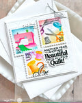 Waffle Flower Postage Collage Sew Fun Stamp Set
