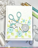 Waffle Flower Postage Collage Circle Sentiments Matching Die