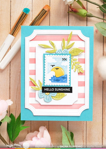 Waffle Flower Nesting Piercing Ticket Frames Die