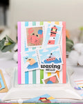 Waffle Flower Postage Collage Coastal Stencil