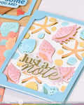 Waffle Flower Seashell Coloring Stencil