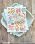 Waffle Flower Seashell Coloring Stencil