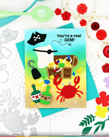 Waffle Flower Inquisitive Pirate Add-On Die