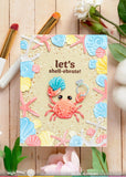 Waffle Flower Seashell Frame Die