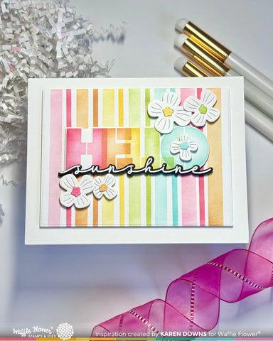 Waffle Flower Overlapping Hello Additions Matching Die