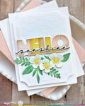 Waffle Flower Overlapping Hello Additions Stamp Set