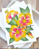 Waffle Flower x Galina Filippenko Hibiscus Cluster Stencil