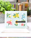 Waffle Flower x Galina Filippenko Postage Collage Tropical Flowers Stencil