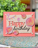WAFFLE FLOWER X GALINA FILIPPENKO Cake Time Sepia Layers Stencil