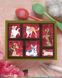 WAFFLE FLOWER X GALINA FILIPPENKO Postage Collage Woof Stencil