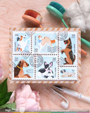 WAFFLE FLOWER X GALINA FILIPPENKO Postage Collage Woof Stencil