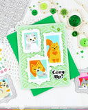 WAFFLE FLOWER X GALINA FILIPPENKO Postage Collage Meow Stencil