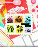 Waffle Flower x Galina Filippenko Postage Collage Spring Silhouettes Stamp Set