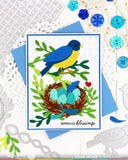 Waffle Flower x Galina Filippenko Sweet Bluebird Duo Die