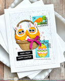 Waffle Flower x Galina Filippenko Postage Collage Egg Hunt Stamp Set