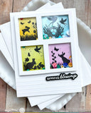 Waffle Flower x Galina Filippenko Postage Collage Spring Silhouettes Stamp Set