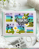WAFFLE FLOWER X GALINA FILIPPENKO Postage Collage Wavy Lines Stencil