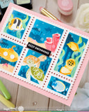 Waffle Flower Postage Collage Under the Sea Stencil