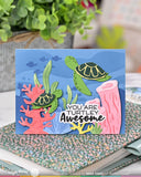 Waffle Flower Coral Reef Coloring Stencil