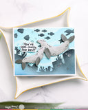 Waffle Flower Under the Sea Background Stencil